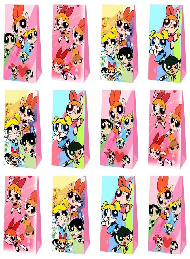 fancigo 12Pcs Power Girls Party Gift Bags Goodie Bags for Girls Birthday Decorations Party Supplies - Image 3